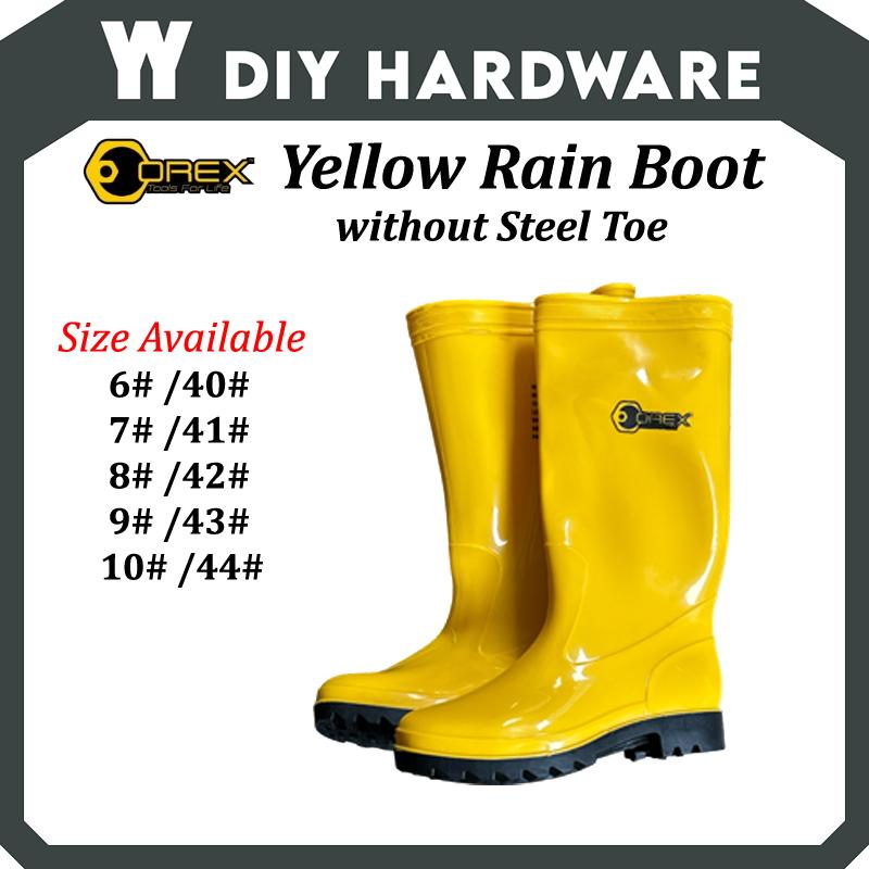 YY DiY OREX Yellow Rain Boots Without Steel Toe - TikTok Shop Malaysia