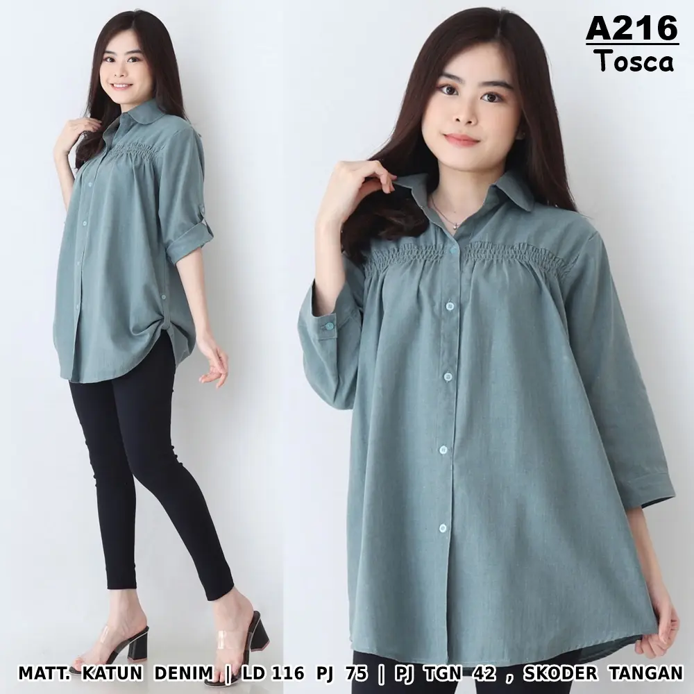 GFS Kemeja Denim Big Size XXXL Ld 120 cm P 80 cm B 187 gr Cotton Supernova  #4118