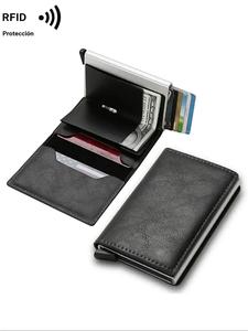 Tarjetero minimalista con bloqueo RFID para hombre, cartera para tarjetas emergente, cartera para tarjetas de visita, regalo ideal para hombres