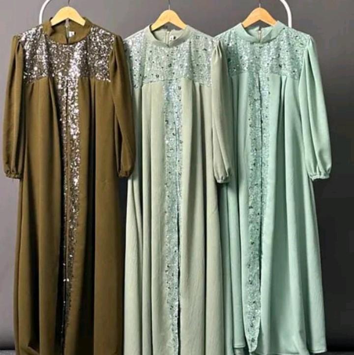 gamis spangle mix airflow Muslim 0