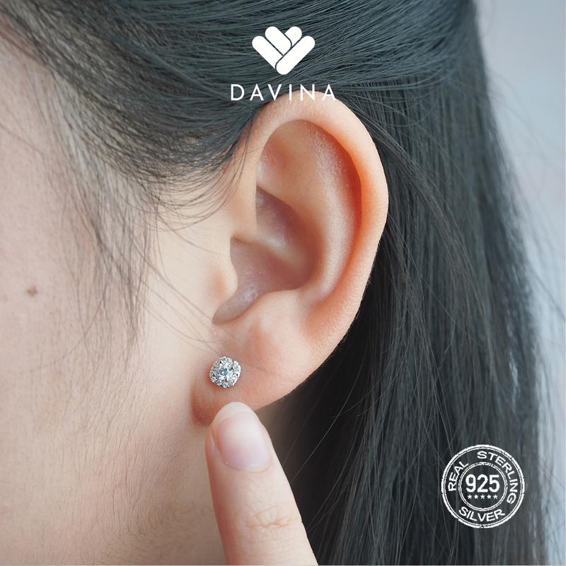 DAVINA Ladies Leilanie Earrings Sterling Silver 925 - Anting Wanita Perak S925 Tusuk Mata Kecil 5