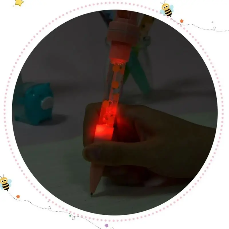 Bút Tạo Bong Bóng, Vui Nhộn Với Đèn, Có Tem, Bút Khuôn Con Lăn 5 Trong 1, Đa Chức Năng, Thích Hợp Để Viết Và Ký, Bút Thổi Bong Bóng, Thích Hợp Cho Học Sinh 2