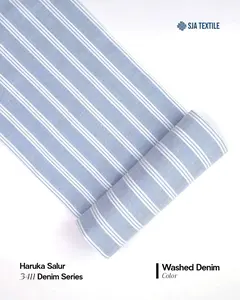 Haruka Salur 3411 Denim Seris/ Bahan Kain Warna Denim Bahan Cotton untuk Kemeja, Baju