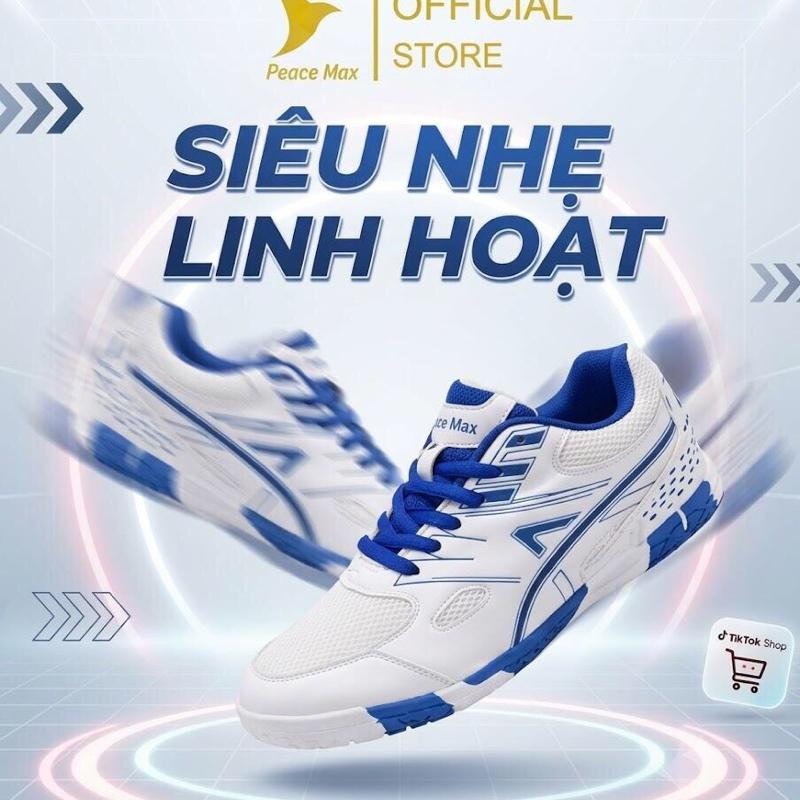 Giày cầu lông Trắng xanh dương, Trắng đỏ - Siêu nhẹ, linh hoạt - Thể thao