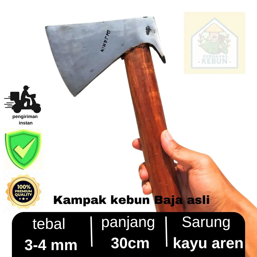 kampak congker baja asli cap djamin Besi Kayu
