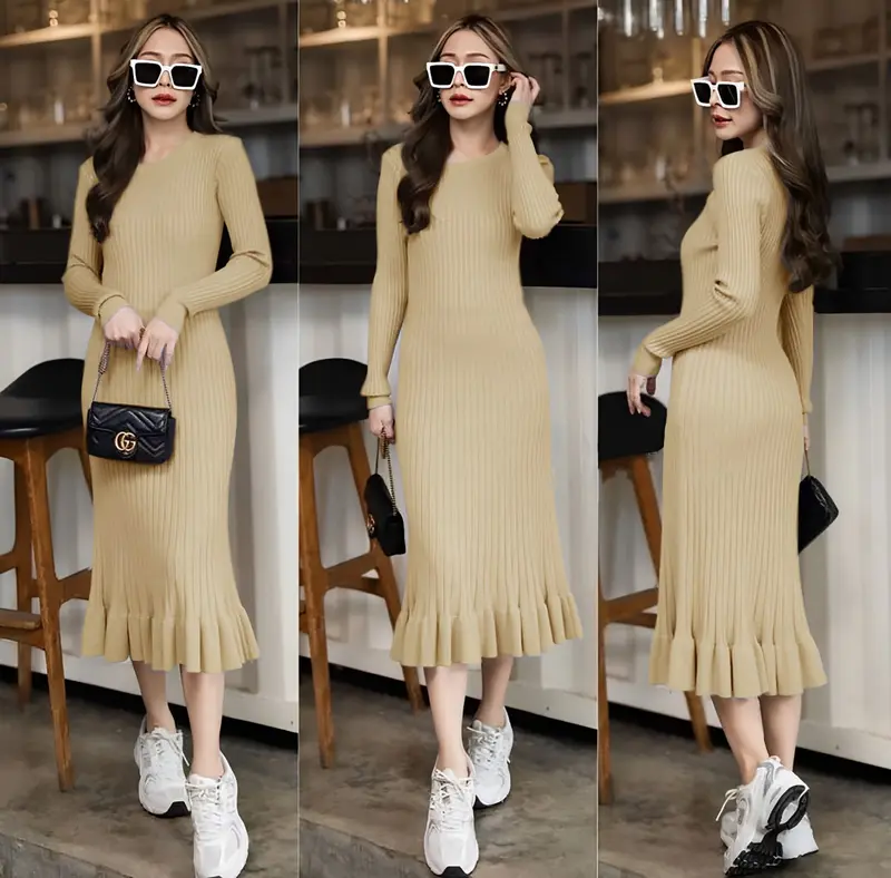 GFS Dress Rajut Kinara Ld 90 - 100 cm P 110 cm B 300 gr Cotton Polyester #4426 4