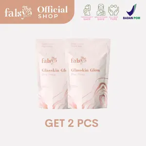 GET 2 PCS The Falsya Beauty Sabun Glassskin Glow Bar Soap Sabun Mandi Pencerah Membersihkan Punggung Memudarkan Kulit Hitam Kusam Perawatan Mencerahkan Tangan