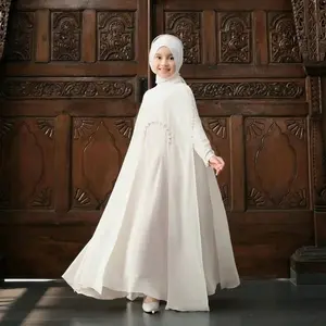 Abaya Anak Luna Kids Terbaru Usia 3-13 Tahun //Baju Abaya Anak Perempuan Terbaru Muslim Gamis Lebaran Mutiara Panjang Ceruty Dress Tanggung