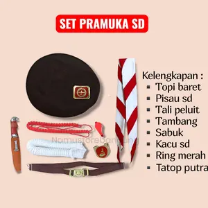 1 set Perlengkapan Alat Pramuka murah set alat pramuka SD Cewe/Cowo set alat pramuka putra putri Fashion
