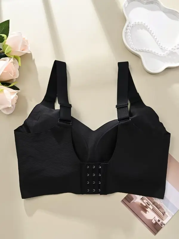 Women's Solid Wireless Bra, Comfortable Breathable Push Up Bra, Softness Lightweight Lingerie for All Seasons, Pushbra, Bra Pack, Womenswear 8