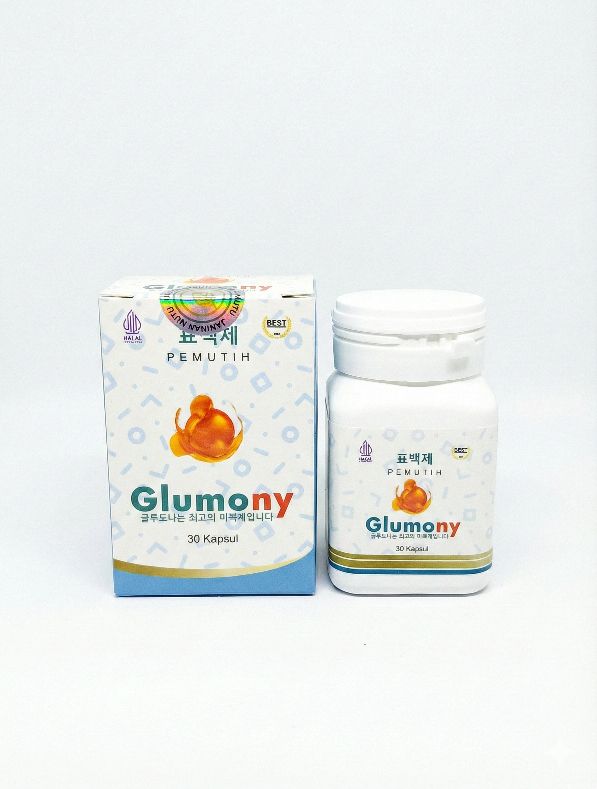 GLUMONY PEMUTIH BADAN DAN PEMUTIH KULIT SECARA ALAMI KAPSUL WHITENING SUPLEMEN