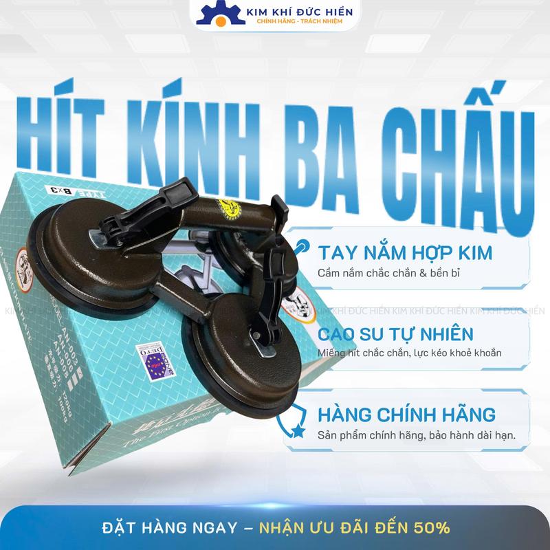 Hít Kính 3 Chạc Deto, Hít Nắp Bể Nước, Hít Kính, Nâng Gạch Ốp Lát. Hít Chặt, cao Su Chắc Chắn, Bền Bỉ.