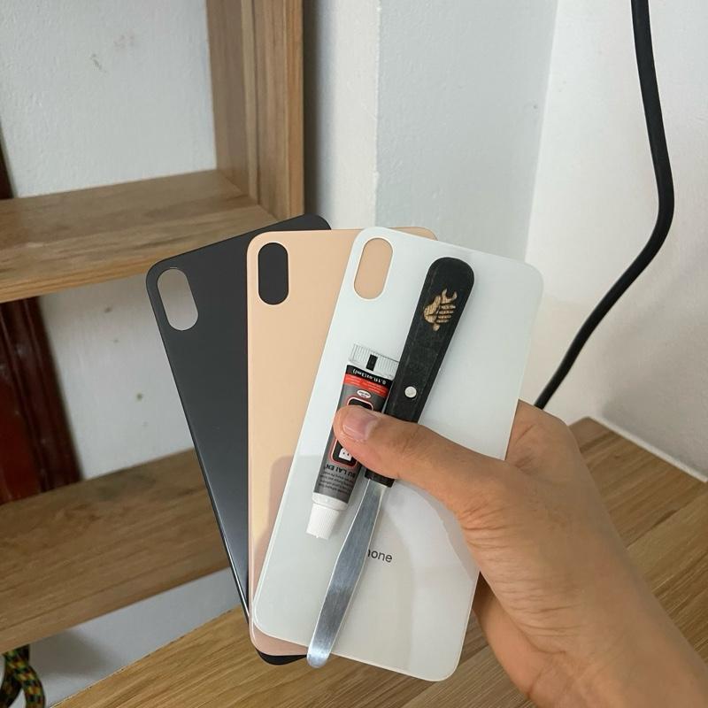  kính lưng mặt sau ip x   xs   xsm dành cho thợ sửa chữa hàng Đẹp Tặng keo + Cậy Kính 