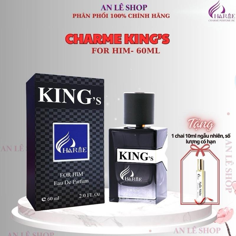 CHARME PERFUME - Nước hoa Nam Charme KING’s 60ml- đẳng cấp nhà vua Tặng 1 chai 10ml ngẫu nhiên