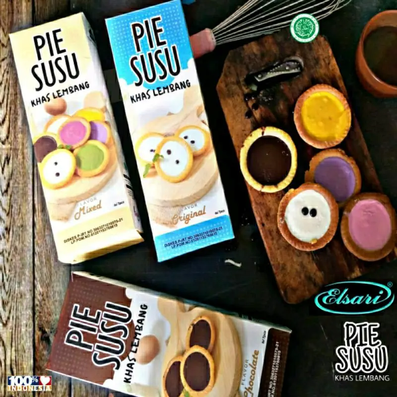 Pie Susu Lembang Elsari | Isi 7 | 230 gram | Oleh-oleh Bandung