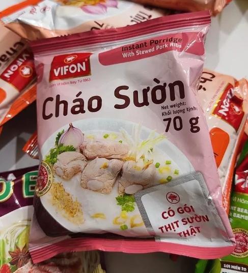 Thùng 50 gói Cháo Sườn VIFON có Gói Thịt Thật 70gr / Gói