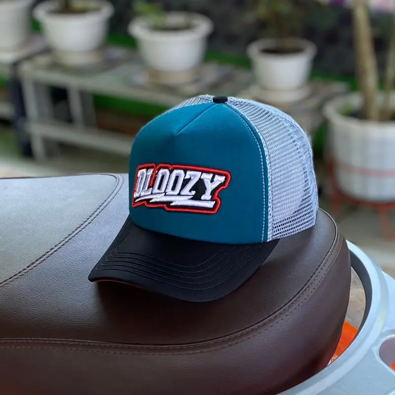 Topi Pria DLOOZY Trucker Hat Hitam Topi Jaring Distro Skaters Proshop Drip on Original 081 5