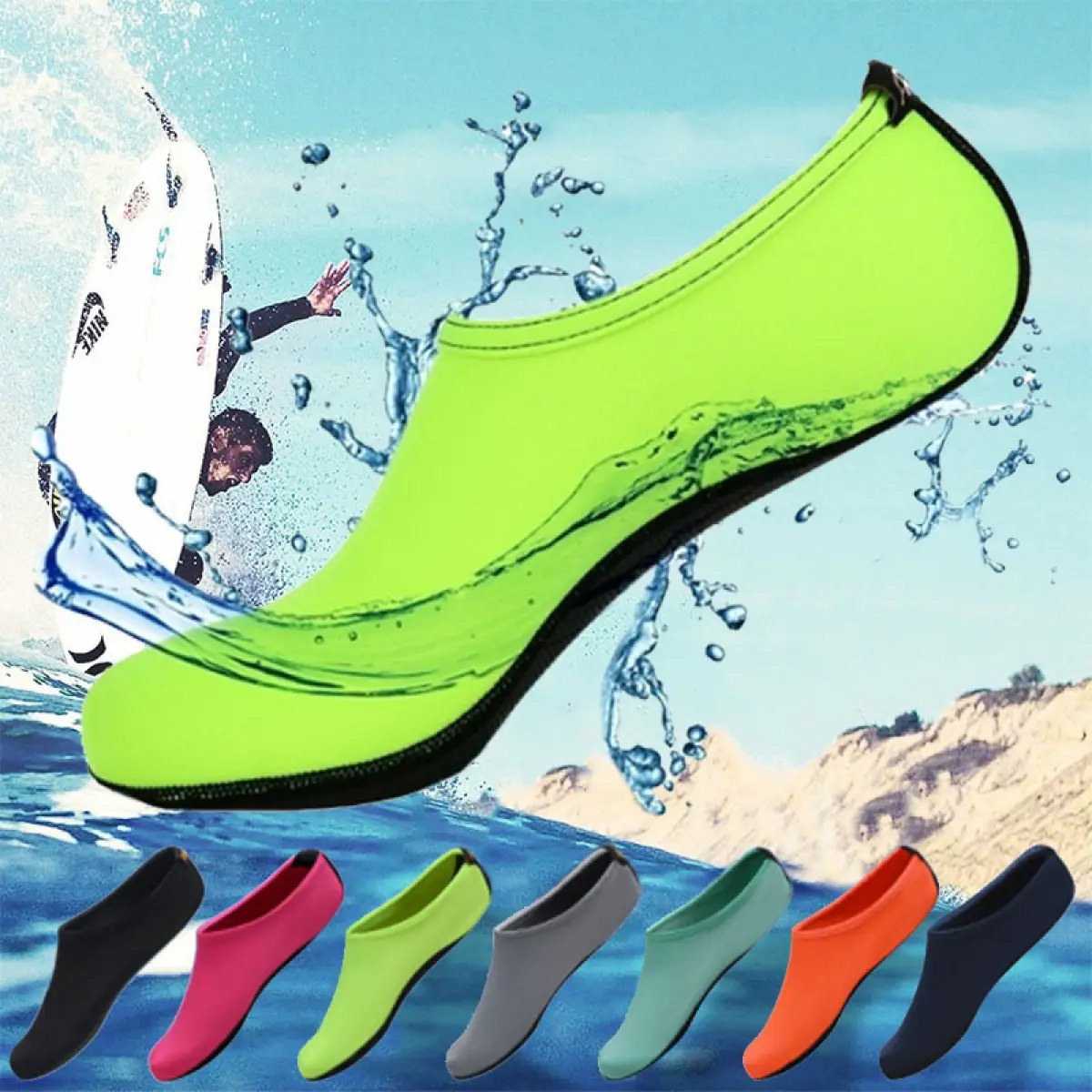Beach socks   Anti-skid water shoes   Yoga practice   Swimming pool   Water skiing   Surf   Quick-drying diving socks   Anti-skid snorkeling   Deep diving   Outdoor sports