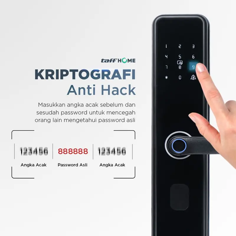 TaffHOME Smart Door Lock Fingerprint Password Card Alarm - S203 1
