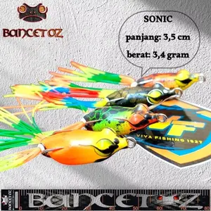 softfrog bancetoz sonic 3,5cm + lure + umpan mancing + umpan casting + soft frog