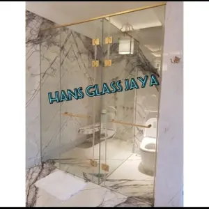 SHOWER BOX ACCSESORIES GOLD/PINTU KACA FRAMELESS KAMAR MANDI GOLD