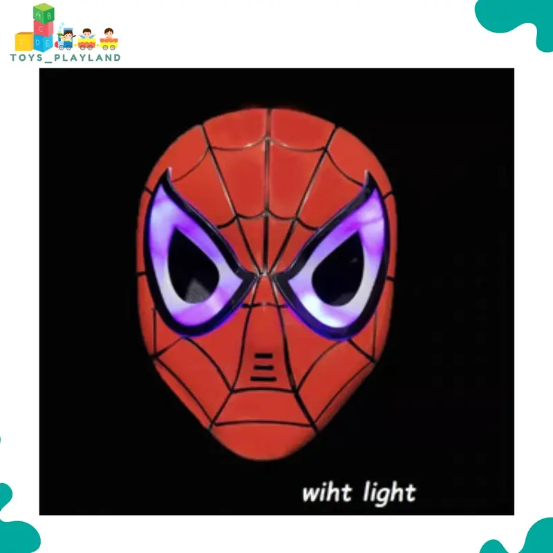 Spider Man Mask With LED Light Action Figures Cosplay Toy Birthday ...