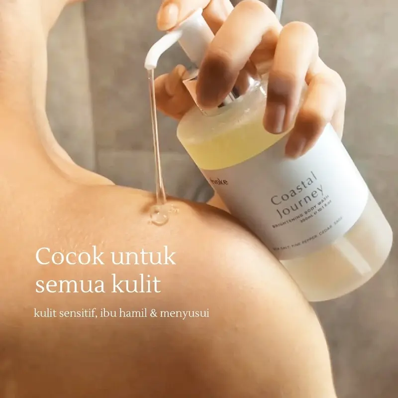 Sabun Mandi EVOKE Brightening Body Wash - Coastal Journey untuk Kulit Sensitif dan Luka Kering - Soap 3