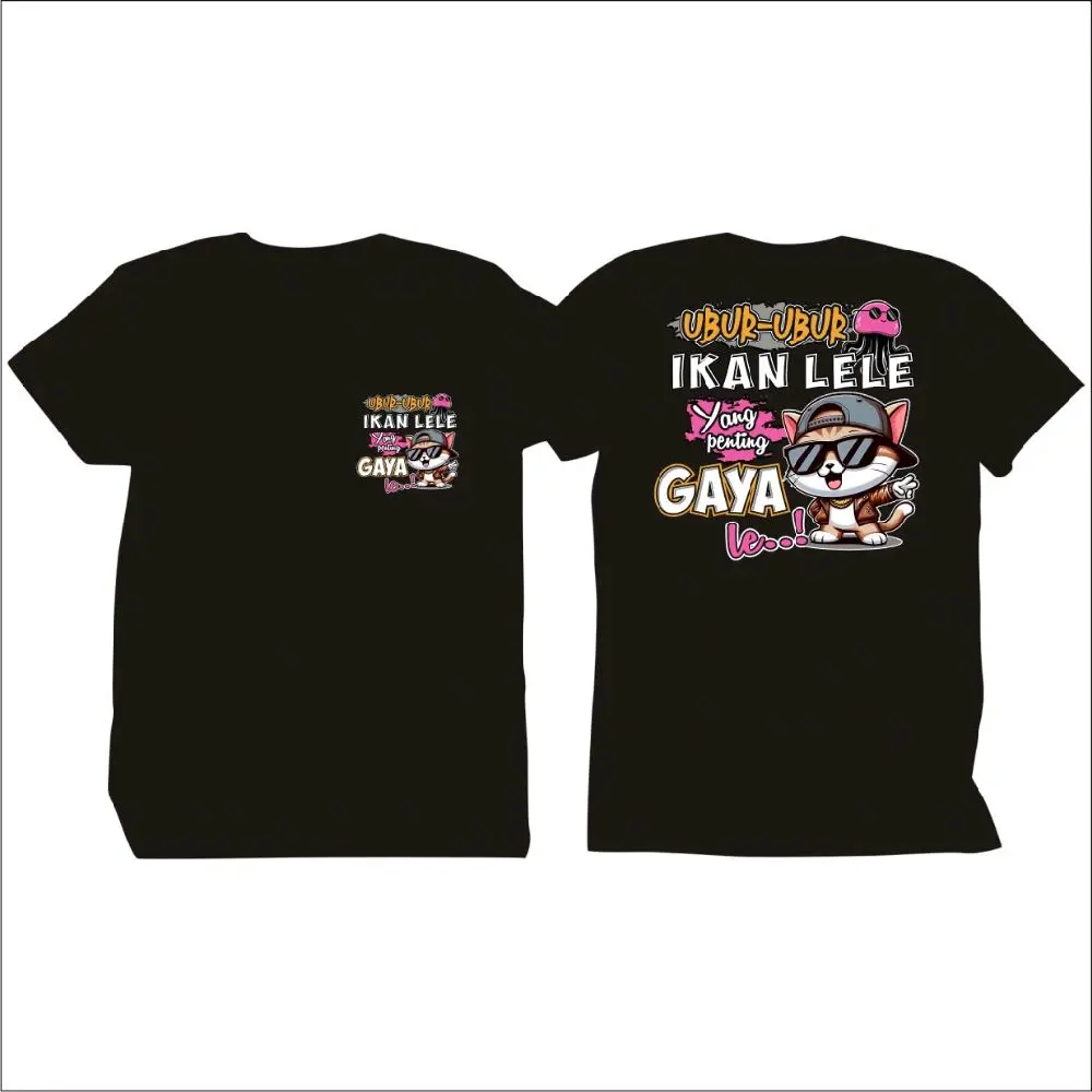 KAOS Atasan Ubur Ubur Ikan Lele Yang Penting Gaya Lee Kata2 Viral Crew Neck Kaos Murah Kaos Pria Dan Wanita  Combed Unisex  Baju Sablon
