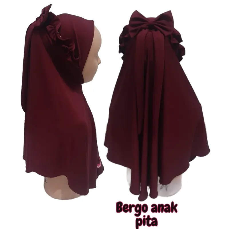 hijab anak Pita ricis usia 4-9tahun 3