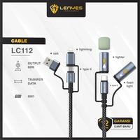 Gambar LENYES LC112 6 IN 1 Kabel Data Fast Charging 60W Type C To Lightning USB Multifungsi Korek Api Elektrik Lampu LED 1 Meter dari LENYES INDONESIA Kota Administrasi Jakarta Pusat 1 Tokopedia