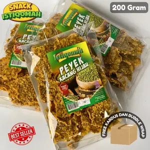 Peyek Kacang Hijau Istiqomah 200 Gram Gurih Renyah Original Best Seller