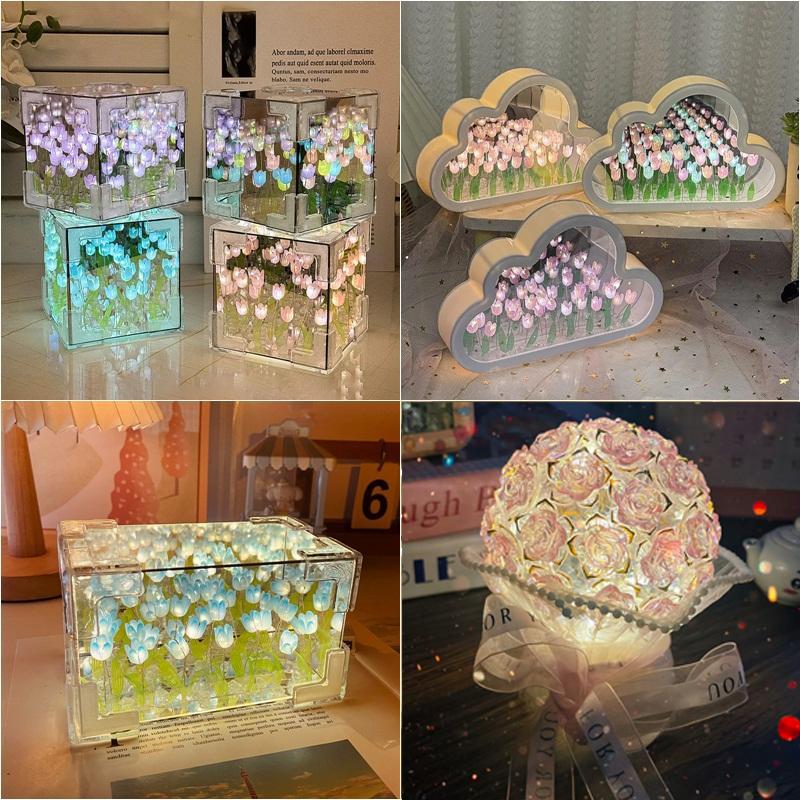 Đèn Tulip, Phong Cách Instagram, Hoa Và Hoa Hồng Tự Làm, Đèn Ngủ Biển, Thích Hợp Để Đồ Trang Trí Phòng Ngủ, Đạo Cụ Chụp Ảnh, Thích Hợp Cho Lễ Tốt Nghiệp, Ngày Nhà Giáo, Quà Tặng Ngày Của Mẹ