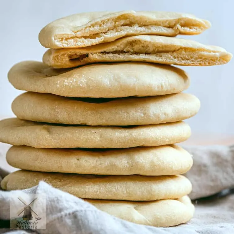 Soft and Fluffy Sourdough Pita Bread six or eight pieces 5