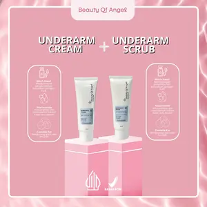 [BANTING HARGA] Underarm Cream & Scrub Beauty of Angel Krim Ketiak dan Selangkangan area gelap badan tubuh leher Pencerah Perontok Lulur Mencerahkan Kaki menghilangkan bau badan Hitam Exfoliating Perawatan