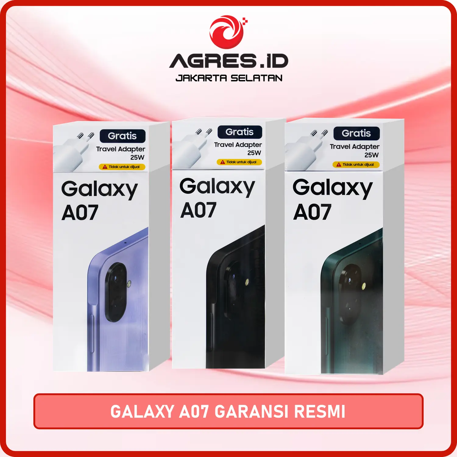 SAMSUNG Galaxy A07 Free Adapter Charger 25 Watt [4GB/64GB] [6/128GB] | 6.7" HD+ 90Hz 5000mAh Prosesor MediaTek Helio G99-Ultra Kamera 108MP Fingerprint Jack Audio 3.5mm