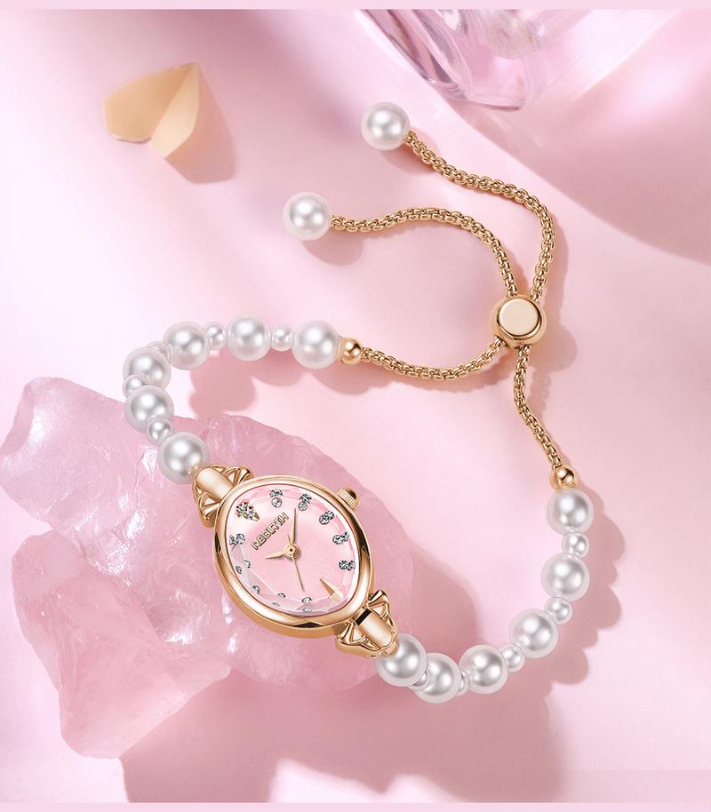 Product Introduction of REBIRTH Jam Tangan Wanita Gelang Anti Air Original Korea Elgant Model Tali Mutiara Jam Tangan Cewek   REL0136 11