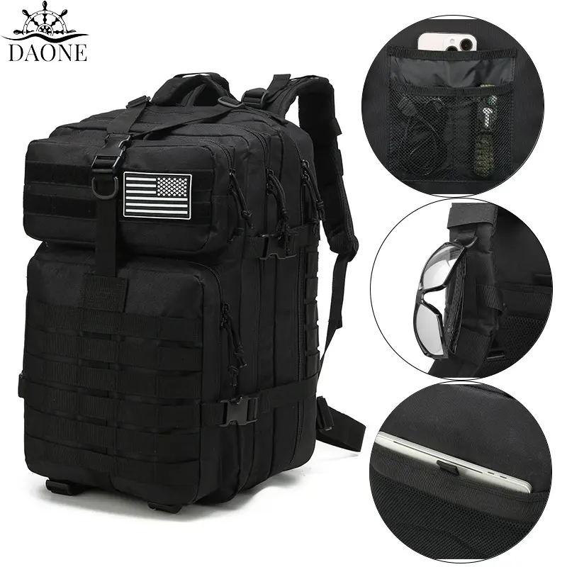 【SG】50L Large Capacity Military Backpack Outdoor Hiking Waterproof Sports Camping Travel Men's Bag