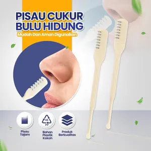 Double-sided nose hair trimmer, a manual artifact for cleaning nose hair, nose hair clipper, specially designed for men, nose hair scissors, and nose hair shaver. Hidung Pria Cleanser