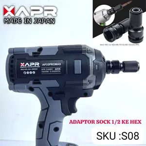 APR JAPAN ADAPTOR IMPACT KE BOR MATA OBENG ANGIN SEKRUP HEX KONEKTOR IMPACT DRIVER TYPE S08+