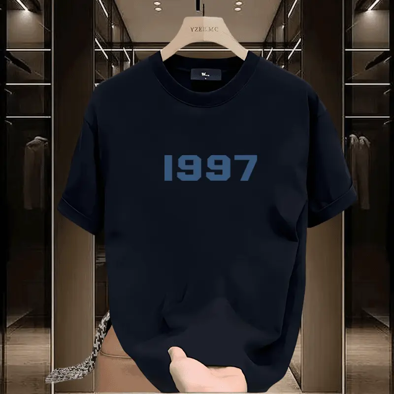Áo Thun Cotton Anh Hùng, Phong Cách Mỹ SS24, Dày Dặn Và Đẹp Trai, ngắn Tay, Dành Cho Nam Và Nữ Trẻ Trung, Thích Hợp Cho Mùa Hè, Thương Hiệu Hợp Xu Hướng Ins, Áo Cổ Tròn Dáng Rộng Menswear Unisex Màu Đen