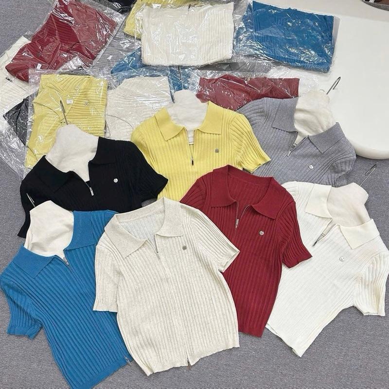 Áo len cổ bẻ kéo khoá 2 đầu chất len lông thỏ mềm mịn E5