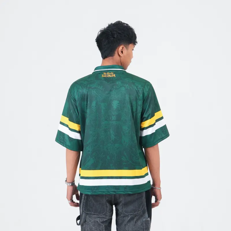 ONIKU//JERSEYBOXY//JERSEYCASUAL//STREETWEAR//OVERSIZE//BOXYFIT//RETRO//VINTAGE//MUSIK//BLOKECORE//KOREA//NFL//SPORT//TBDM GREEN 6