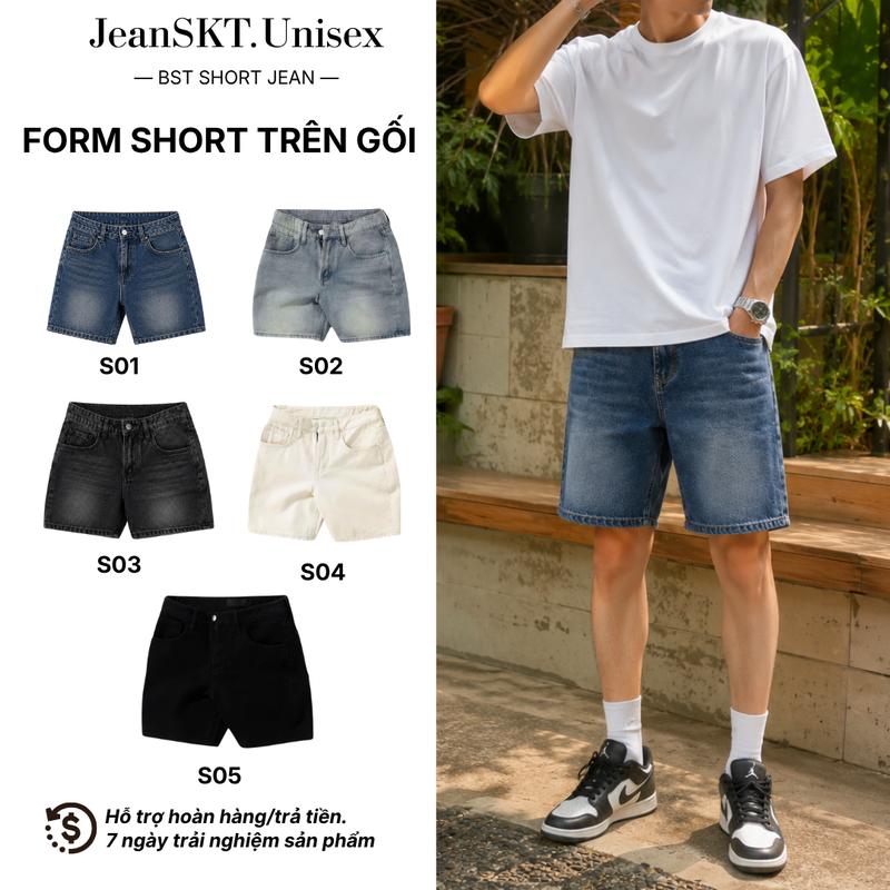 QUẦN SHORT JEAN ỐNG XUÔNG TRÊN GỐI ĐỦ MÀU TAMEN Menswear