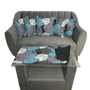 Set Cover Bantal Sofa Ukuran 40x40 Cm + Taplak Meja Lancip ( Table Runner ) Ukuran 120 x 40 Cm Jahitan Rapi Aneka Motif Cocok Untuk Dekorasi Ruang Tamu Menjadi Elegan
