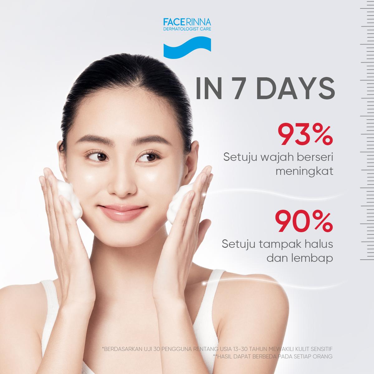 FACERINNA 2% Niacinamide Power Bright Cleanser 120ml | Sabun Cuci Muka Mencerahkan Wajah Melembabkan kelembaban | Sabun Muka Pembersih Wajah Facial Wash Brightening Skincare Face Wash Glowing, Anti-Acne, Exfoliating | Gentle Amino Formula