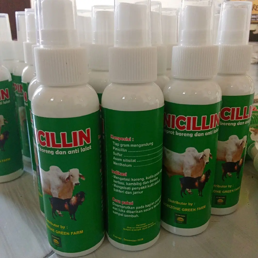 Pinicilin Spray  Mengobati Luka Pada hewan Ternak Dengan Khasiat Borong Dan Anti Bakteri