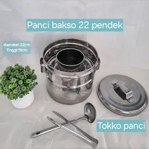 Panci Pentol Bakso Cilok Ukuran 22 Cocok untuk Penggunaan Rumahan Alat Masak Stainless Steel