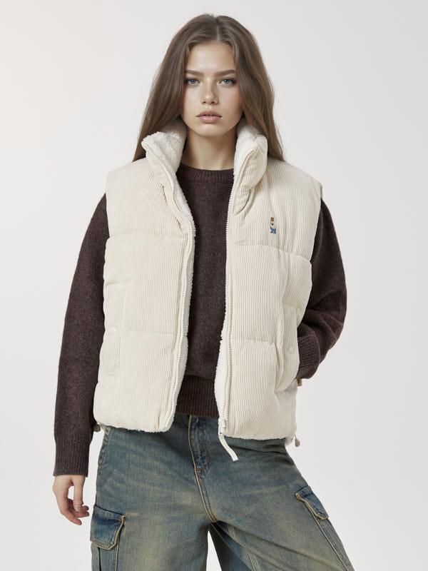  WHOAU Áo phao Reversible Corduroy Padding Vest_WHVWF4912F 