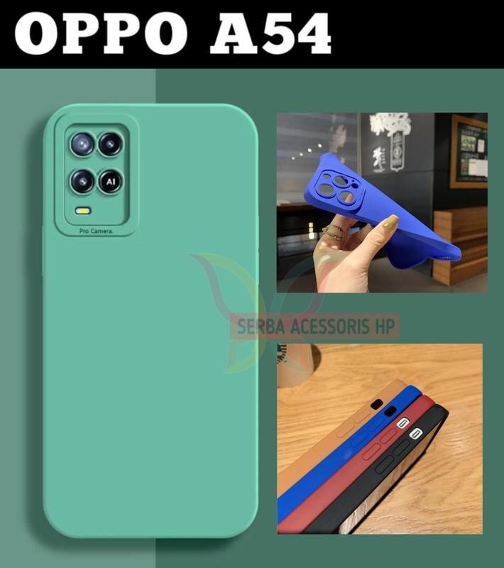 Case Macaron Pro Untuk Tipe OPPO A54 4G Softcase Polos Pelindung Camera 5