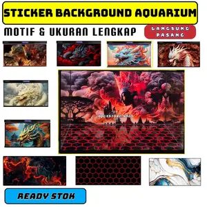 STICKER BACKGROUND AKUARIUM GAMBAR NAGA UNTUK CHINESE STYLE